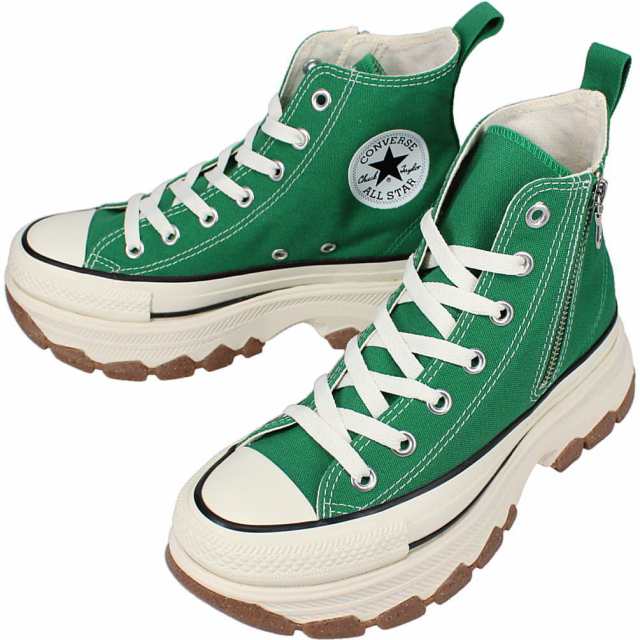 交換送料片道無料 コンバース CONVERSE スニーカー オールスター アール トレックウェーブ ジップ ハイ ALL STAR TREKWAVE Z HI グリーン 1SD839の通販は