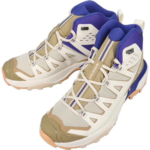 サロモン salomon ハイキングシューズ X ULTRA 360 EDGE MID GTX ブリーチサンド/ケルプ/スペクトラムブルー 473781