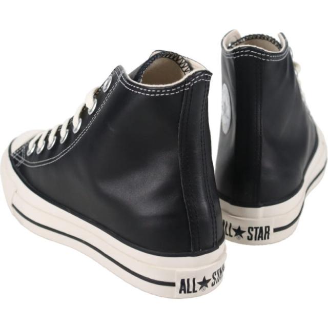 コンバース CONVERSE スニーカー レザー オールスター R ハイ LEATHER ALL STAR R HI BLACK ブラック
