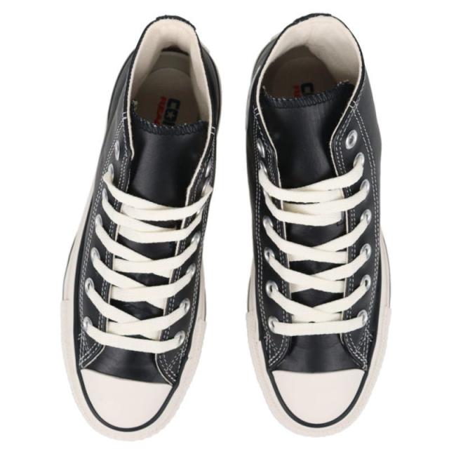 コンバース CONVERSE スニーカー レザー オールスター R ハイ LEATHER ALL STAR R HI BLACK ブラック