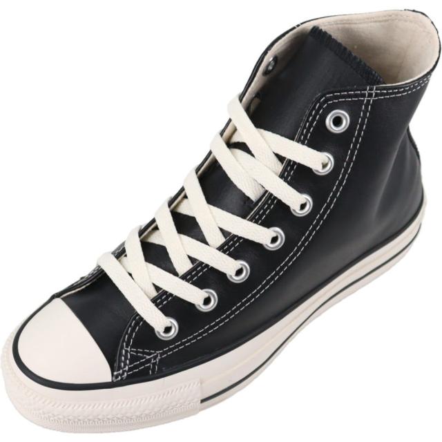 コンバース CONVERSE スニーカー レザー オールスター R ハイ LEATHER ALL STAR R HI BLACK ブラック