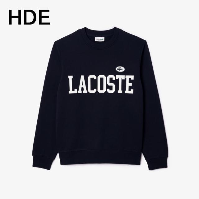 ラコステ LACOSTE フロッキー カレッジロゴ クルーネック スウェット SH7420-99 70V（ホワイト）HDE（ネイビー）IY4（エメラルドブルー）_2