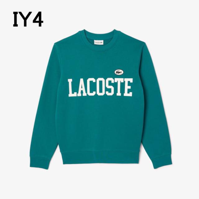 ラコステ LACOSTE フロッキー カレッジロゴ クルーネック スウェット SH7420-99 70V（ホワイト）HDE（ネイビー）IY4（エメラルドブルー）_3