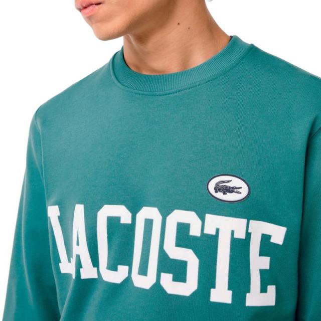 ラコステ LACOSTE フロッキー カレッジロゴ クルーネック スウェット SH7420-99 70V（ホワイト）HDE（ネイビー）IY4（エメラルドブルー）_4