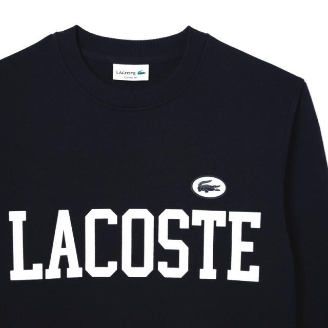 ラコステ LACOSTE フロッキー カレッジロゴ クルーネック スウェット SH7420-99 70V（ホワイト）HDE（ネイビー）IY4（エメラルドブルー）_6