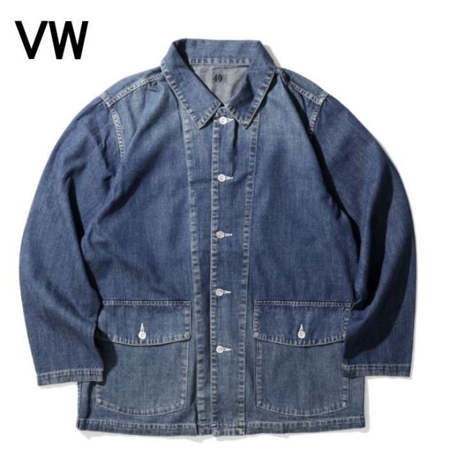 ヒューストン HOUSTON USアーミーデニムカバーオール US ARMY DENIM COVERALL インディゴ ビンテージウォッシュ ブリーチ 51335_2