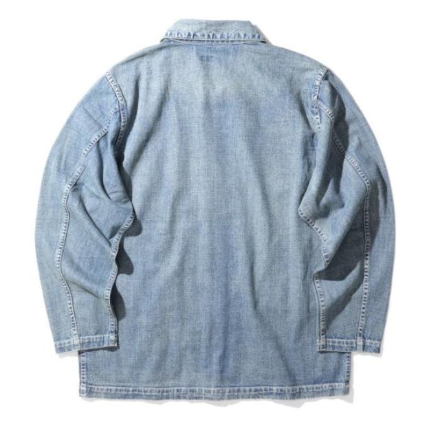 ヒューストン HOUSTON USアーミーデニムカバーオール US ARMY DENIM COVERALL インディゴ ビンテージウォッシュ ブリーチ 51335_4