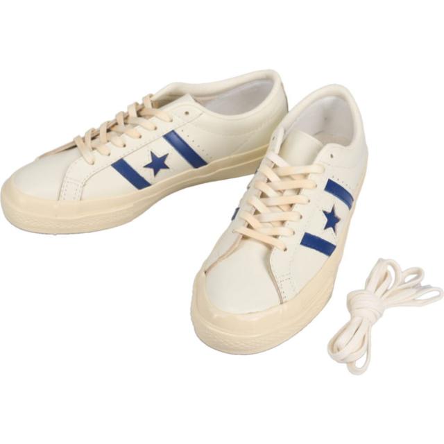コンバース CONVERSE スニーカー スター&バーズ US レザー STAR&BARS US LEATHE オフホワイト/ブルー 1SE192