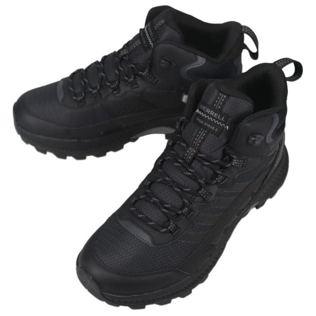 メレル MERRELL スニーカー SPEED STRIKE 2 MID WPスピード ストライク 2 ミッド ウォータープルーフ メンズ  ブラック BLACK J037833