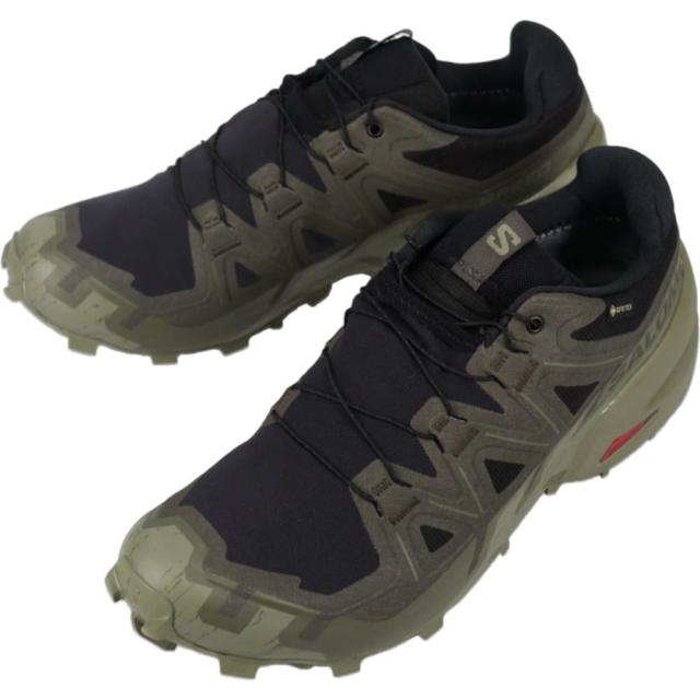 サロモン salomon メンズ トレイルランニングシューズ スピードクロス 6 ゴアテックス SPEEDCROSS 6 GORE-TEX ブラック/ピート/ディープライケングリーン 475841 アウトドア