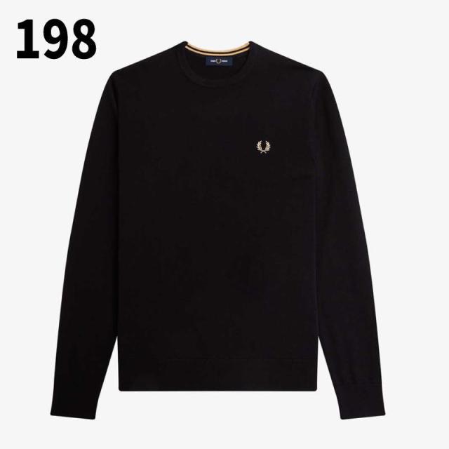 フレッドペリー FRED PERRY クラシック クルー ネック ジャンパー Classic Crew Neck Jumper K9601 198(BLACK) 795(NAVY) R85(DARKGREY) X23(PORRIDGEMARL)_1