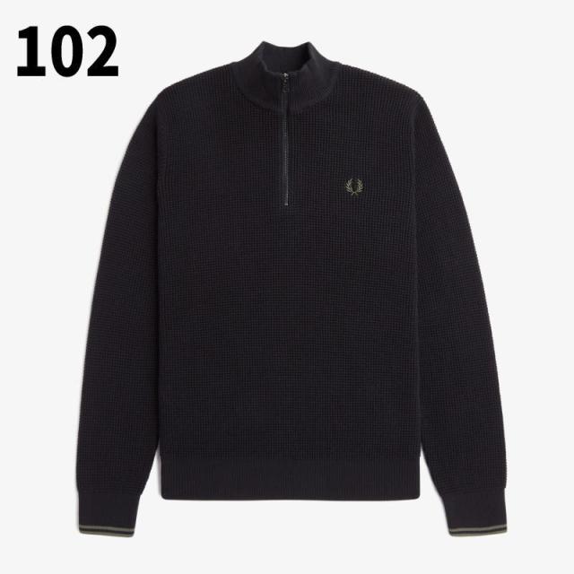 Fred Perry フレッドペリー 黒 フルジップカーディガン M FRED PERRY 
