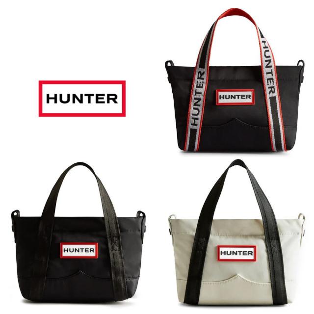 ハンター HUNTER バッグ ナイロン ミニ トップ クリップ トート バッグ NY TOPCLIP TOTE MN ブラック ソフトサンド ブラック/ハンター ブランデッド ウェビング UBS1203KBM BLK SFD BAH