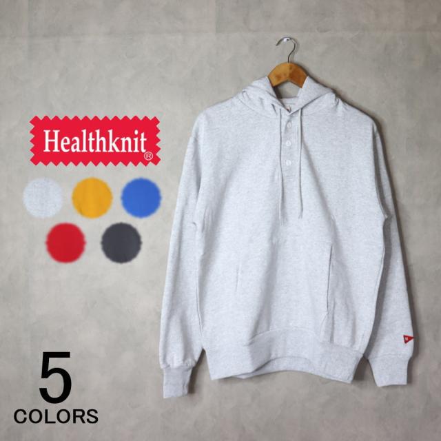 定番 ヘルスニット Healthknit クラシック スウェット ヘンリー フーディー L/S 54021 アッシュグレー マスタード ブルー レッド フェードブラックの通販は 8,800円