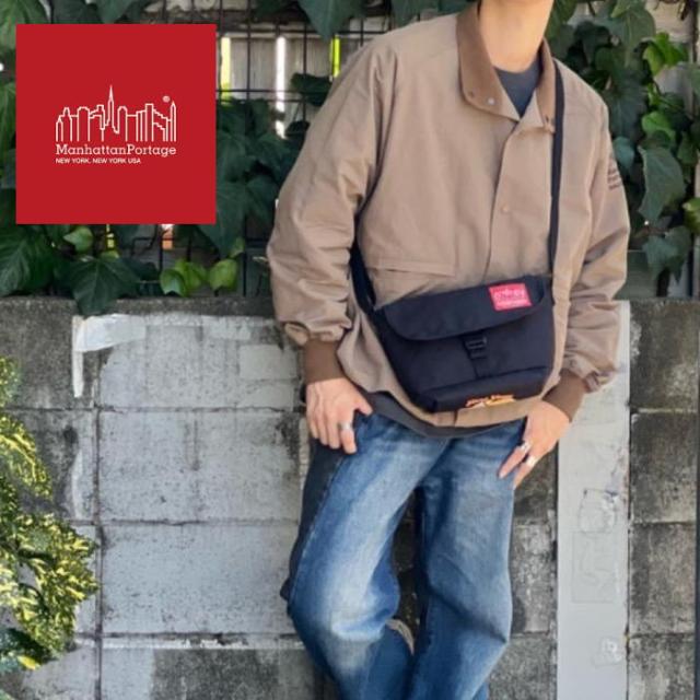 マンハッタンポーテージ Manhattan Portage ナイロン メッセンジャー バッグ フラップ ジッパー ポケット ローレン マーティン ブラック Nylon Messenger Bag Flap Zipper Pocket Lauren Martin 1603-FZP-LAUREN BLK