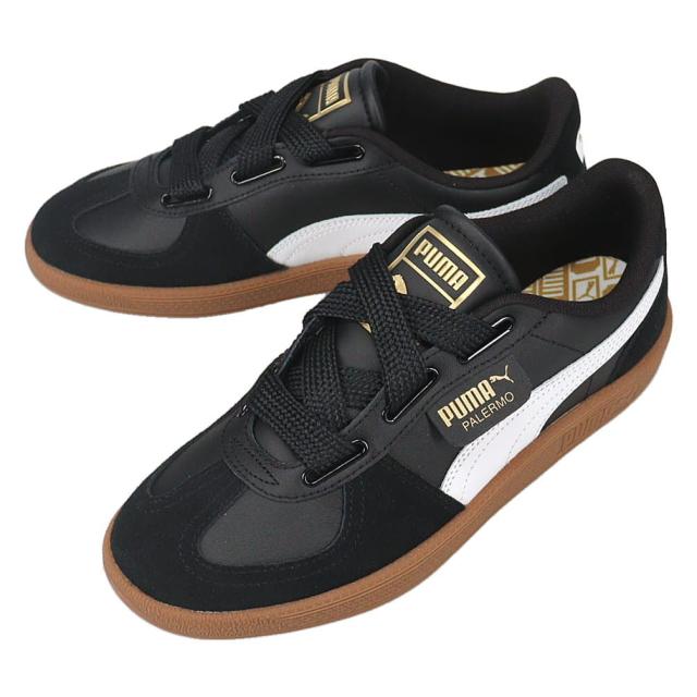 プーマ PUMA スニーカー ユニセックス パレルモ ワイド レース SD スニーカー Palermo Wide Lace SD ブラック/ホワイト/プーマチームゴールド 402109 02