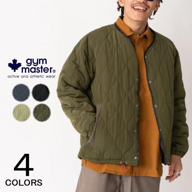 ジムマスター gym master リップストップキルティングノーカラーJKT G4233791 04(チャコール) 05(ブラック) 31(ベージュ)  46(オリーブ)