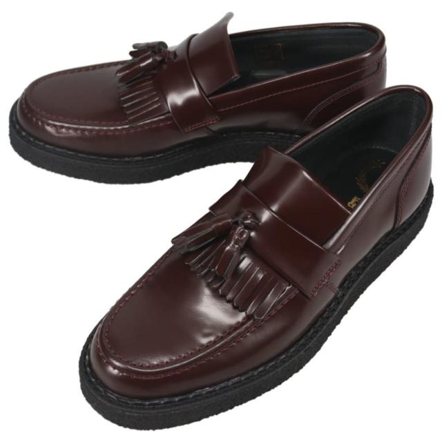 定番 フレッドペリー X ジョージ コックス タッセル ローファー レザー e Cox Tassel Loafer Leather SB8355 オックス ブラッド(597)