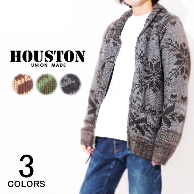 ヒューストン HOUSTON カウチン ニット カーディガン  COWICHAN KNIT CARDIGAN 22141
