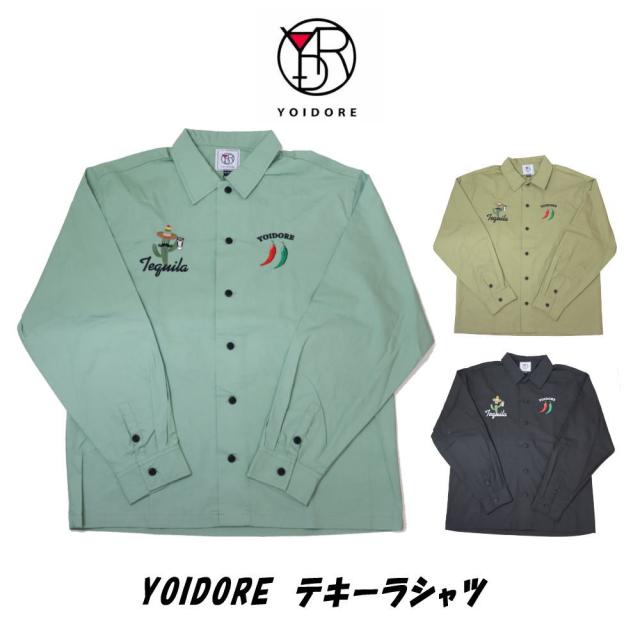 ヨイドレ YOIDORE  テキーラシャツ 815301 40(カーキ) 82(ベージュ) 99(ブラック)