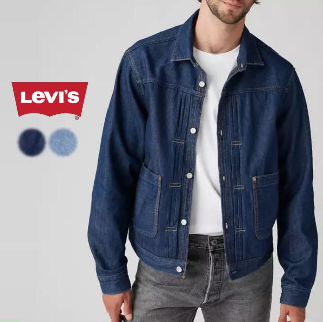 リーバイス Levi's ライトウェア プリーツ ブラウス トラッカー ジャケット Lightweight Pleated Blouse Trucker Jacket ミディアムウォッシュ ミディアムインディゴ 001SA0000 001SA0001