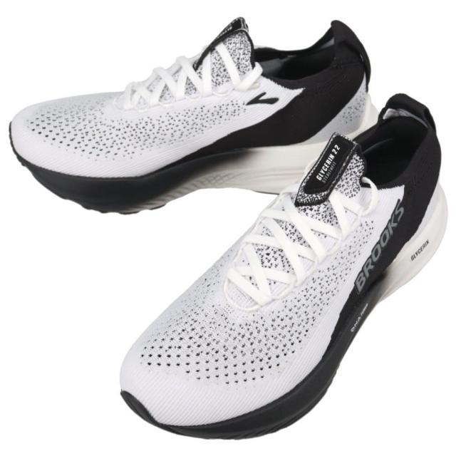 ブルックス BROOKS ランニングシューズ グリセリン ステルスフィット 22 Glycerin StealthFit 22 ホワイト/グレー/ブラック BRM 4483 BLK/W