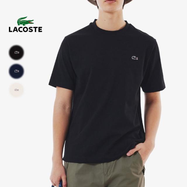 ラコステ LACOSTE アウトラインクロッククルーネックTシャツ TH5582-99 031(ブラック) 166(ネイビー) XFJ(ベージュ)