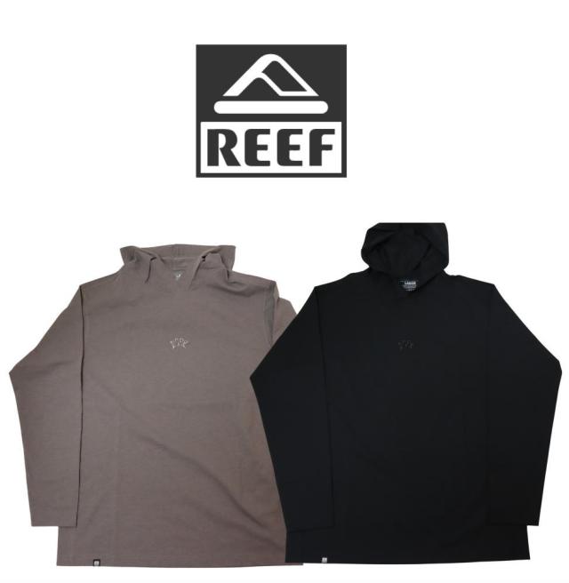 リーフ REEF センター ロゴ ラッシュ フーディー CENTER LOGO RASH HOODIE RFTEM2526 グレージュ ブラック