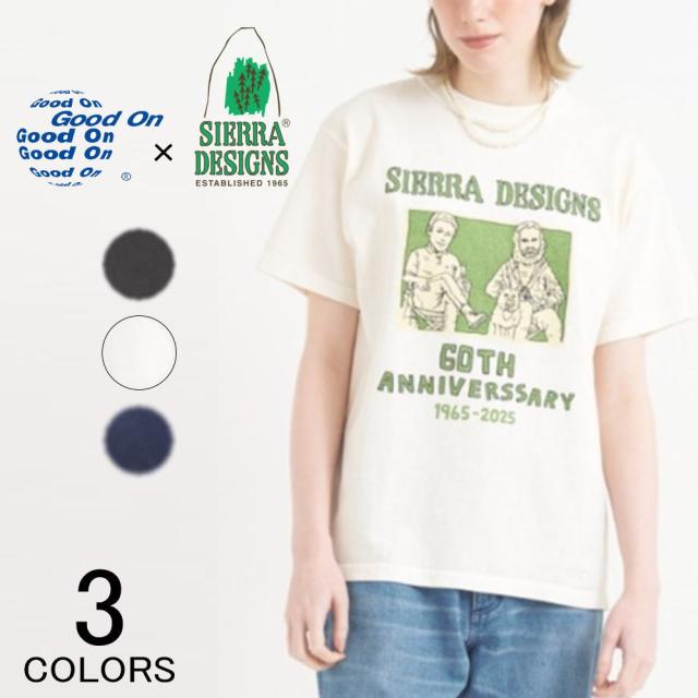 グッドオン × シエラデザインズ Good On x SIERRA DESIGNS ジョージ アンド ボブ ティー E AND BOB TEE ブラック ナチュラル ネイビー 931007