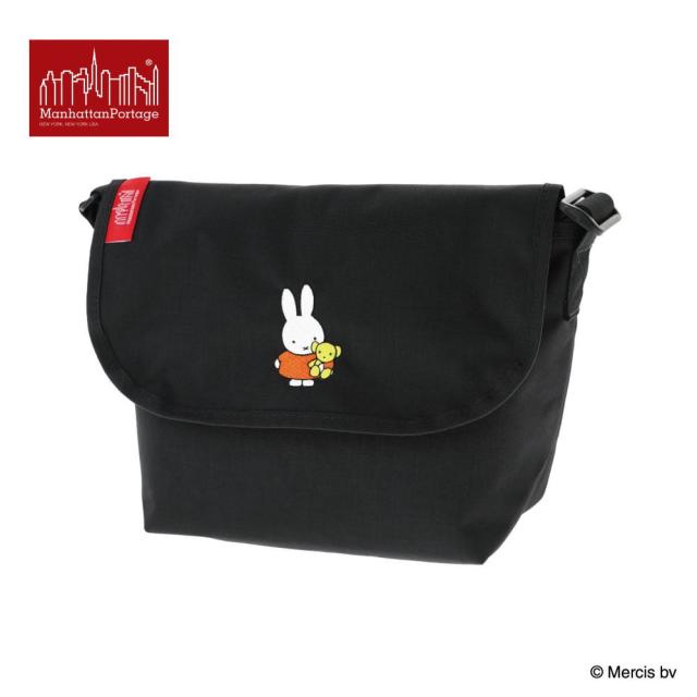 マンハッタンポーテージ Manhattan Portage バッグ NYLON MESSENGER BAG(SM) BACK POCKET W/ DIVIDER MAGNET 500D CORDURA ミッフィー 70 ブラック 1605-JR-BP-D-MGNT-500CD-MF-70TH BLK
