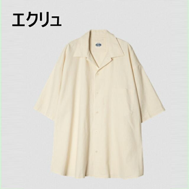 アーミーツイル ARMY TWILL ウェア コットン リネン スラブ ビッグ スリーブ シャツ Cotton Linen Slab Big Half Sleeve Shirt 2517008 エクリュ ブルー チャコールグリーン_1