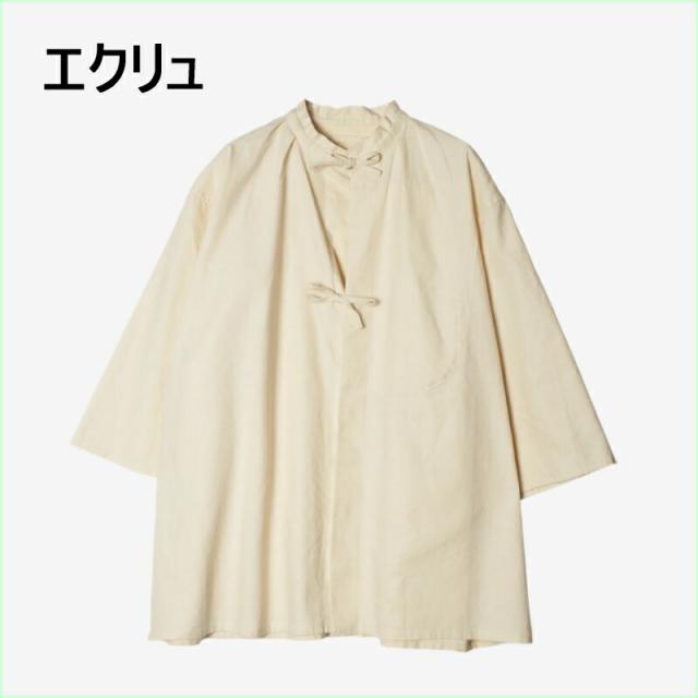 アーミーツイル ARMY TWILL ウェア コットン リネン スラブ ハーフ スリーブ スモック シャツ Cotton Linen Slab Half Sleeve Smock Shirt 2517009 エクリュ チャコールグリーン_1