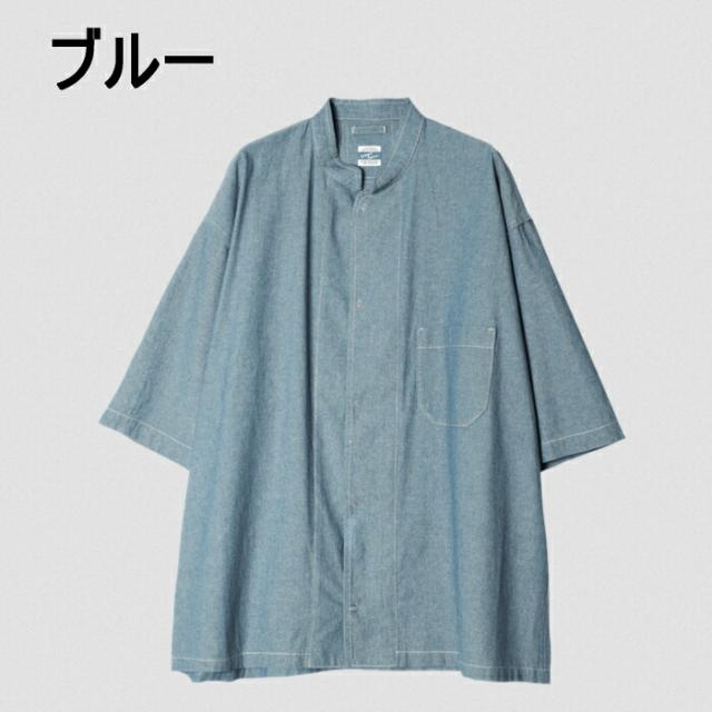 アーミーツイル ARMY TWILL ウェア シャンブレー スナップ ハーフ スリーブ シャツ Chambray Snap Half Sleeve Shirt 2517011 ブルー チャコール_1