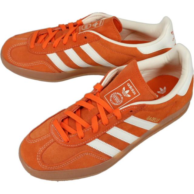 アディダス adidas スニーカー ガゼル インドア GAZELLE INDOOR オレンジ/オフホワイト/ゴールドメタリック JQ8392