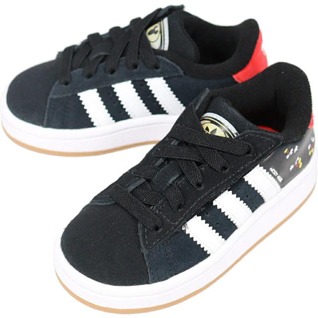 アディダス adidas スニーカー ディズニー ミッキーマウス キャンパス 00s LEDライト キッズ CAMPUS 00s LED CF EL I コアブラック/フットウェアホワイト/レッド JP7990子供