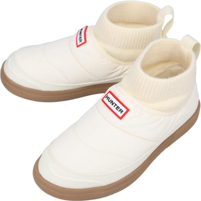 ハンター HUNTER イン/アウト パファー ニッテッド カフ ブーツ IN/OUT PUFFER KNITTED CUFF BOOT シェードホワイト/ガム WFS2265REN WGU