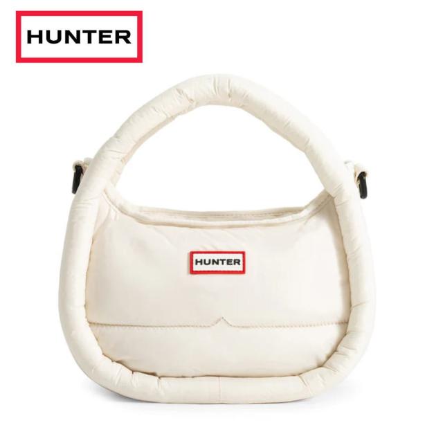 ハンター HUNTER バッグ フレイムド パファー ミディ ホーボー FRAMED PUFFER MIDI HOBO ホワイトウィロー UBX3712KBM WHW