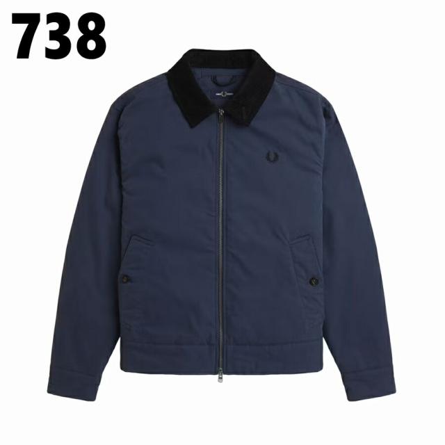 フレッドペリー FRED PERRY コットン カバン ジャケット Cotton Caban Jacket J8535 184(ブラック) 738(ダークエアフォース) W19(ローレルリース)