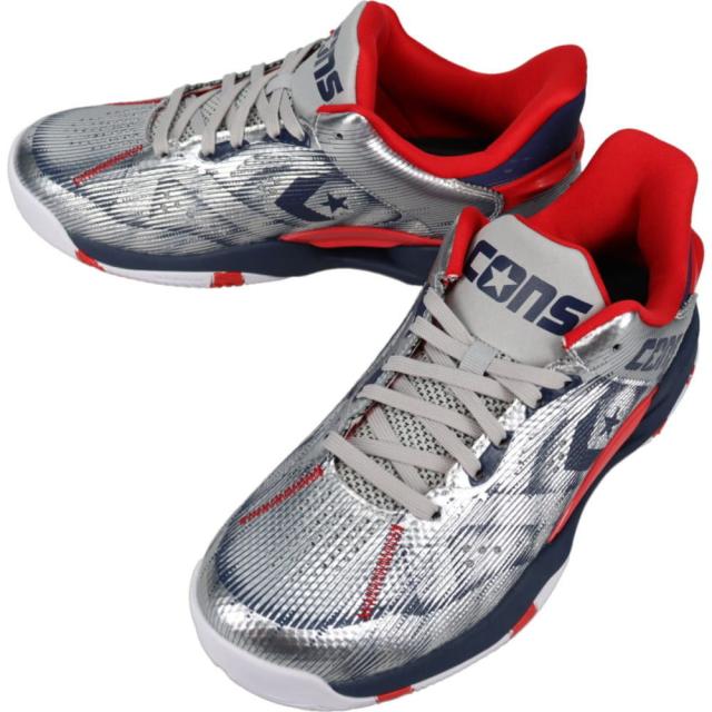 コンバース CONVERSE スニーカー コンズ アクセレレーター LOW CONS ACCELERATOR LOW  シルバー/ネイビー/レッド 33500460