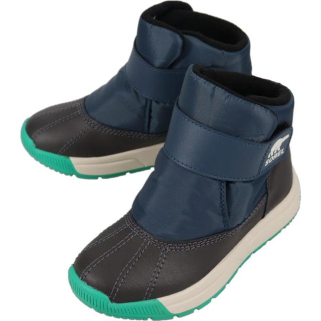 子供 ソレル SOREL ウィンターブーツ チルドレンズ ウィットニー 3 ストラップ ミッド ウォータープルーフ CHILDREN'S WHITNEY III STRAP MID WP ユニフォームブルー/ジェット NC5285 405