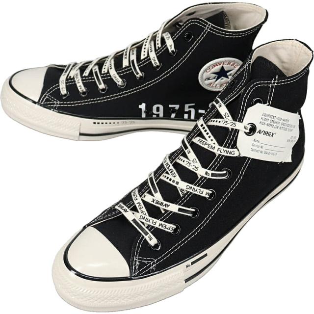 コンバース × アヴィレックス CONVERSE × AVIREX スニーカー オールスター エイジド ハイ / AX  ALL STAR AGED HI /AX ブラック BLACK 1SE791