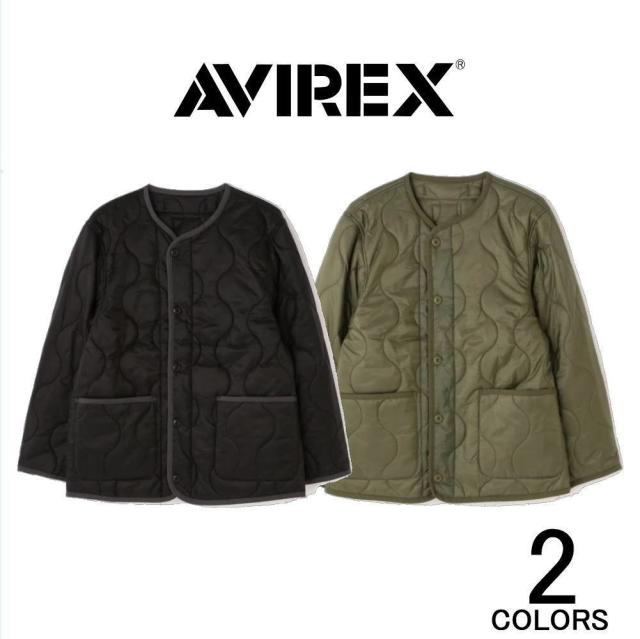 アヴィレックス AVIREX キルティング ライナー ジャケット QUILTING LINER JACKET ブラック オリーブ 783-5952042