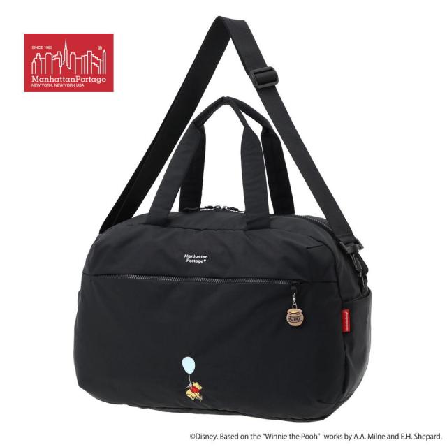 マンハッタンポーテージ Manhattan Portage パルメット ボストン バッグ ナイロン タッサー クイル 25/プー PALMETTO BOSTON BAG NYLON TUSSAH QUILL 25 / POOH ブラック 1826-TS-POOH25 BLK