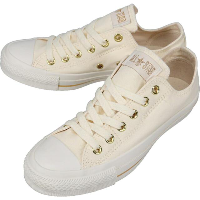 コンバース CONVERSE スニーカー オールスター ゴールドストライプ スリップ OX ALL STAR GOLDSTRIPE SLIP OX クリーム CREAM 1SE862 31316640