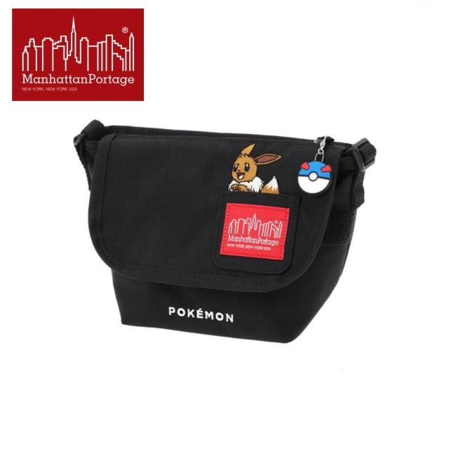 マンハッタンポーテージ Manhattan Portage NYLON MESSENGER BAG (XXXS) FZP ポケモン 25 ブラック 1602-FZP-PKMN25 BLK