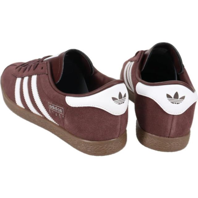 アディダス adidas スニーカー シュタット STADT シャドーブラウン/フットウェアホワイト/ガム JR9553