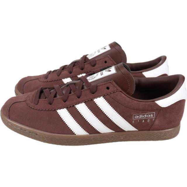 アディダス adidas スニーカー シュタット STADT シャドーブラウン/フットウェアホワイト/ガム JR9553