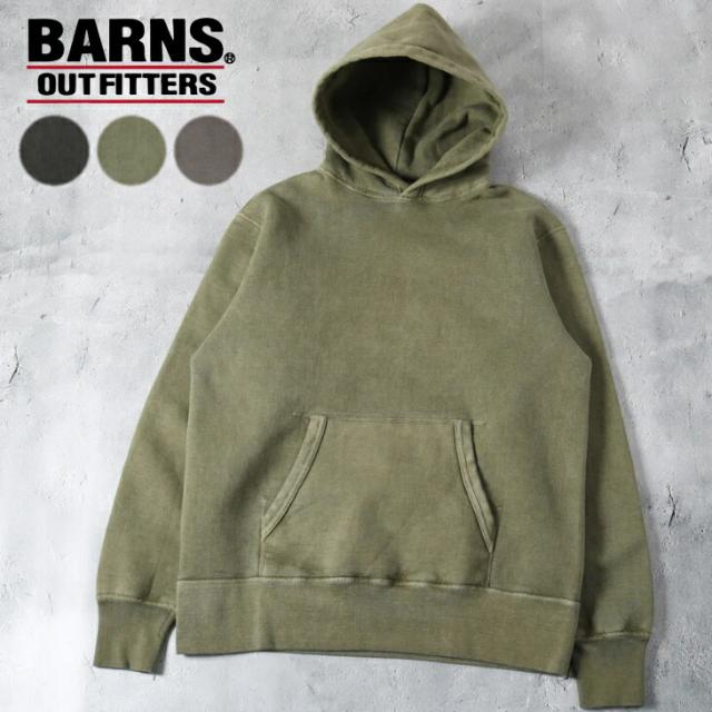 バーンズ アウトフィッターズ BARNS OUTFITTERS スタンダード 30/7 COZUN プルオーバー フーディー ピグメントダイ STANDARD 30/7 COZUN Pullover Hoodie Pigment Dye BR-3007PG ブラック カーキ ブラウン
