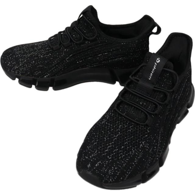 ファイテン Phiten スニーカー PHL-003 ブラック/シルバー BLK/SV