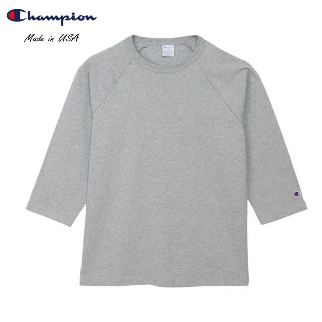 チャンピオン Champion ティーテンイレブン ラグラン3/4スリーブTシャツ シルバーグレー C5-B401 040